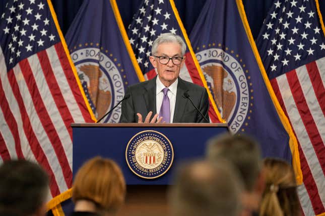 Federal Reserve Board Chair Jerome Powell speaks during a news conference the Federal Reserve in Washington, Wednesday, March 20, 2024. (AP Photo/Susan Walsh)