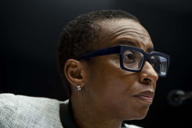 Claudine Gay, president of Harvard University, during a House Education and the Workforce Committee hearing in Washington, DC, US, on Tuesday, Dec. 5, 2023