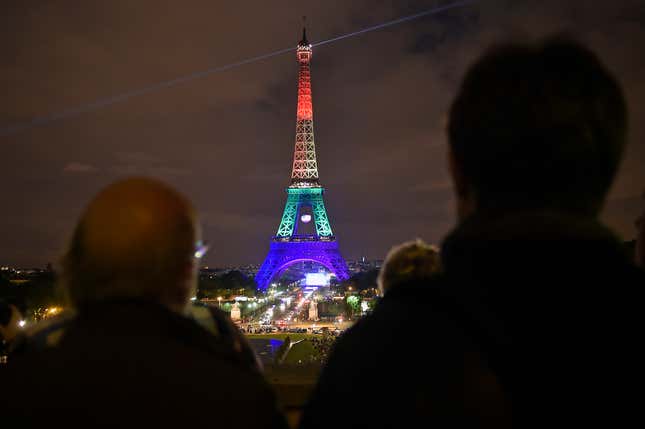The Eiffel Tower in Paris.