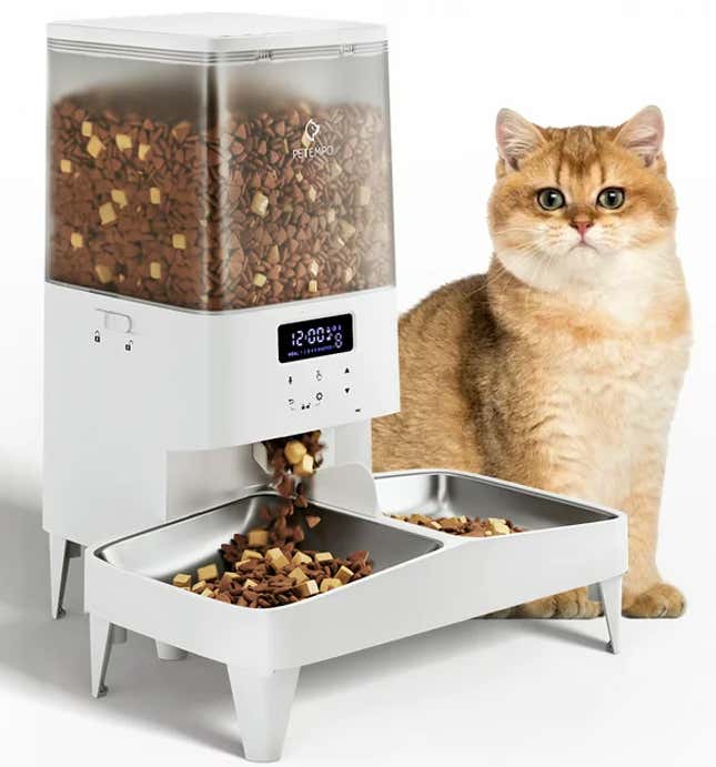 Image for article titled Revolutionize Your Pet Care with PETEMPO Automatic Cat Feeder, 38% Off for National Pet Day