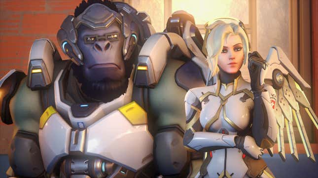 Winston and Mercy look unimpressed.