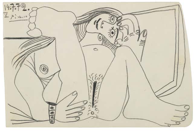 Pablo Picasso, Nu couché, 1972.