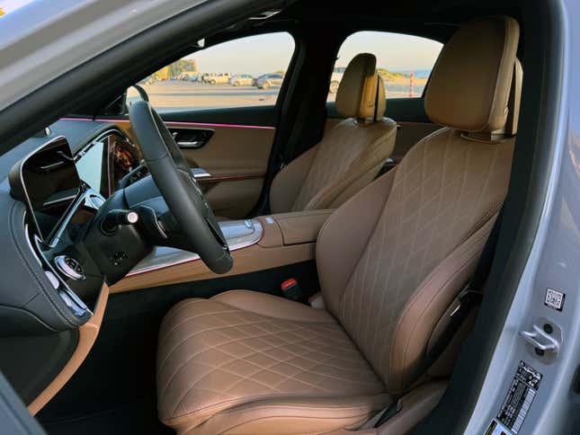 Front seats of a 2024 Mercedes-Benz E350