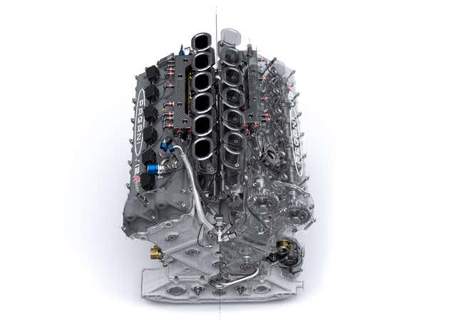 V12 engine of a Pagani Huayra R Evo