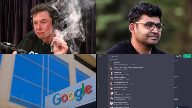 Image for article titled The week in tech: Elon Musk&#39;s drug use, AI girlfriend GPTs