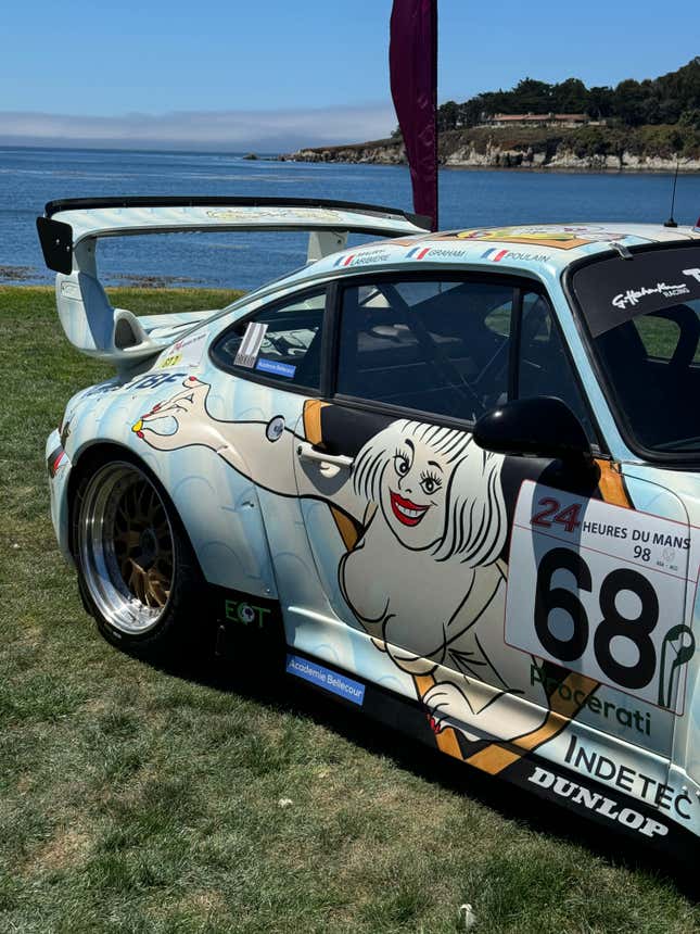 Side detail of a 1998 Porsche 911 GT2 R art car