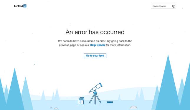 Image for article titled LinkedIn Suffers Widespread Outage in Several Countries