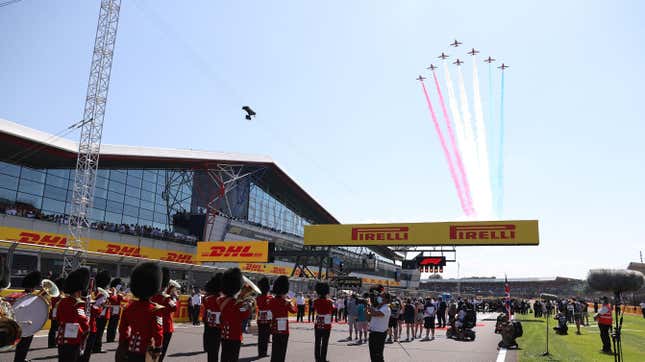 Image for article titled Formula 1 Bans Military Flyovers, But Not In Britain