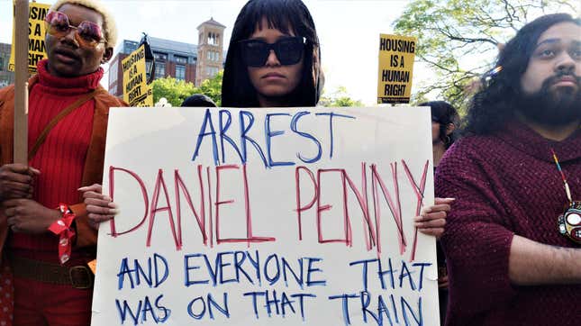 Scores of protesters gathered in Washington Square Park, on Friday, May 5, 2023 to protest the Jordan Neely homicide.