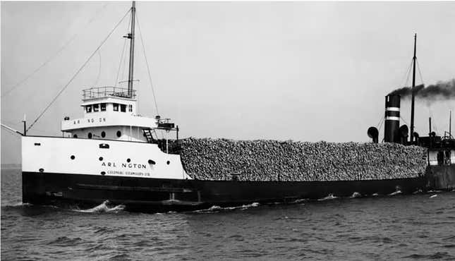 A photo of the SS Arlington WWII cruiser. 