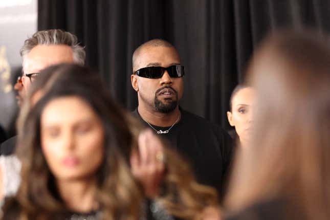 Image for article titled Kanye&#39;s Weird Super Bowl Commercial, Yeezy Website Shut Down for Swastika Shirt, X Deactivates Kanye&#39;s Account, Etsy Sells Anti-Kanye Merch and More L&#39;s Kanye West Took This Week