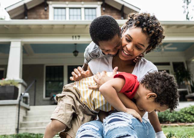 Black Mom with Kid