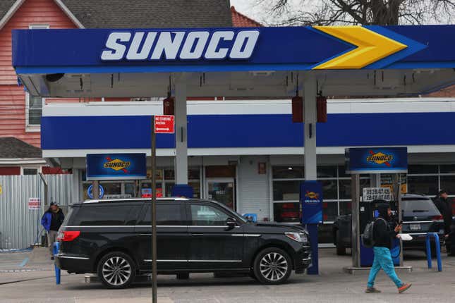  A Sunoco gas station is seen on January 23, 2024 in the Midwood neighborhood of the Brooklyn borough of New York City.