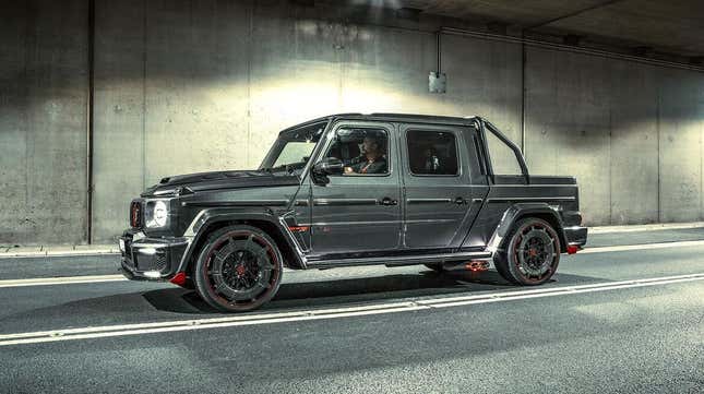 Image for article titled The Brabus P 900 Rocket Edition Is a 900 HP G-Wagen Pickup Truck