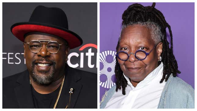 Cedric the Entertainer, right; Whoopi Goldberg.