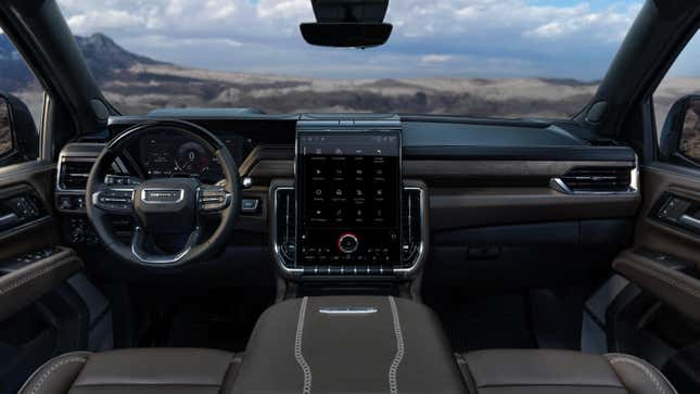 A photo of the new dashboard, and 16.8-inch touchscreen