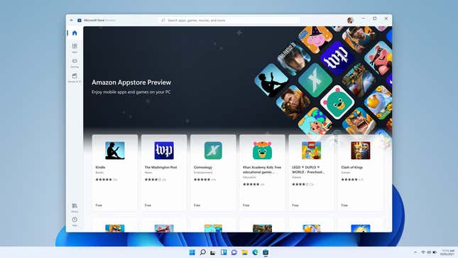 A screenshot of the Amazon Appstore in the Microsoft Store