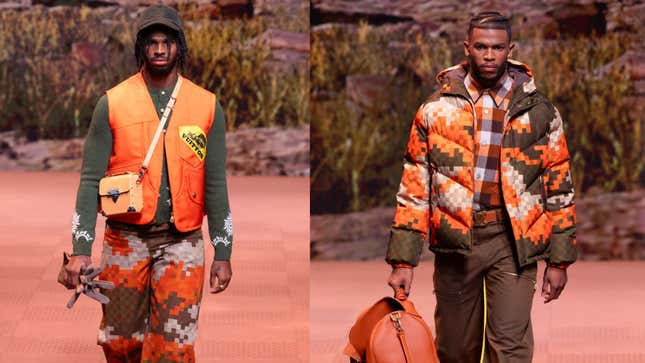 Image for article titled Deion Sanders&#39; Sons Take Center Stage at Pharrell’s Louis Vuitton Show