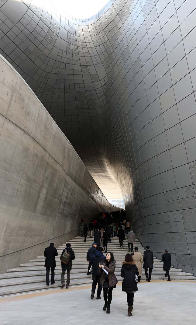 Hadid’s Dongdaemun Design Plaza in Seoul.