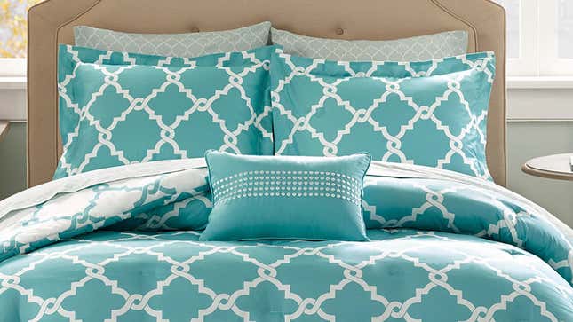 Merritt Reversible 9-Pc. Queen Comforter Set | $84 | Macy’s | Promo Code MOM