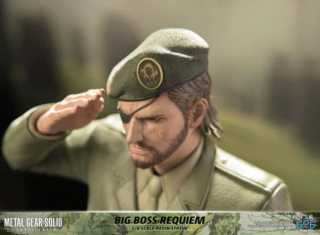 A photo of the new Big Boss MGS 3 statue.