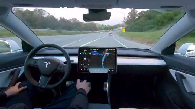 Tesla using Full Self-Driving