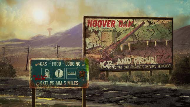 An image of a loading screen as seen in New Vegas. 