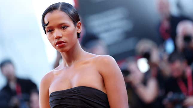 Taylor Russell attends the closing ceremony red carpet at the 79th Venice International Film Festival on September 10, 2022 in Venice, Italy.