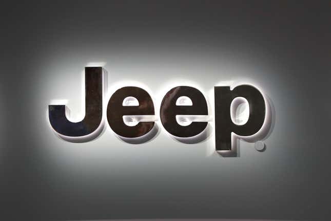 FILE - A Jeep logo is displayed at the North American International Auto Show in Detroit, Jan. 14, 2019. U.S. auto safety regulators have closed two investigations into problems with Jeep SUVs without seeking recalls. (AP Photo/Paul Sancya, File)