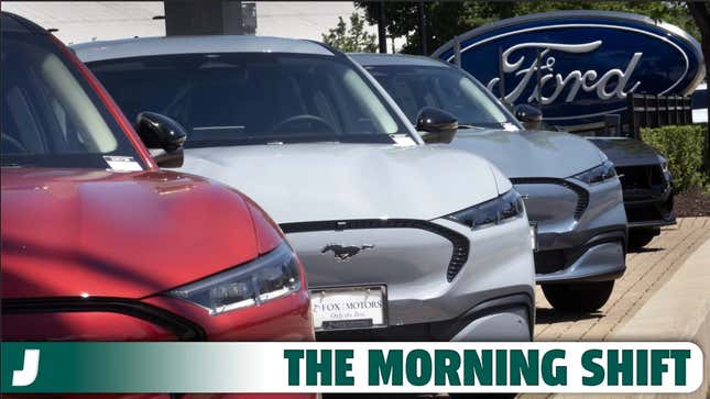 Ford EVs on a dealer lot