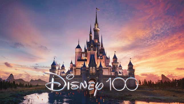 The Walt Disney castle as seen in Disney movies celebrating its 100th anniversary.