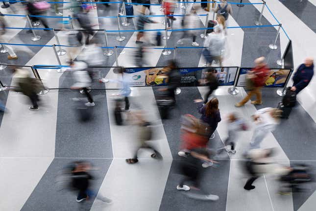 Passengers at an airport