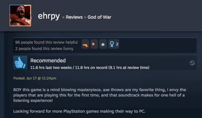 Is God of War in Steam?