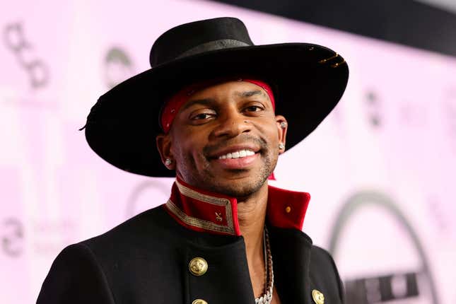 Jimmie Allen attends the 2022 American Music Awards at Microsoft Theater on November 20, 2022 in Los Angeles, California.