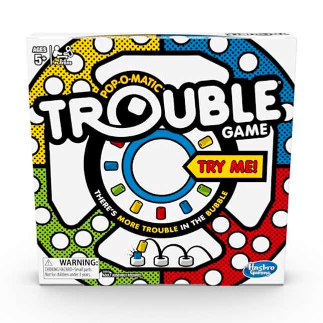 Image for article titled Hasbro Gaming Trouble Board Game for Kids Ages 5 and Up 2-4 Players (Packaging may vary), Now 58% Off