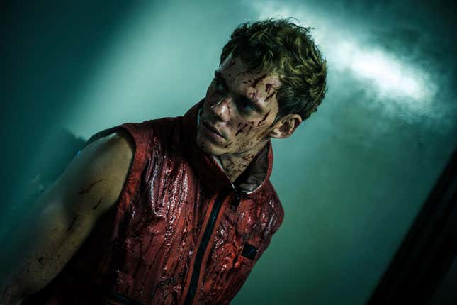 Image for article titled A Buff Bill Skarsgård Seeks Wacky Post-Apocalyptic Revenge in Boy Kills World