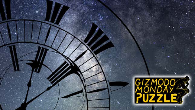 Image for article titled Gizmodo Monday Puzzle: I Bet You Can’t Tell Time on This Warped Clock