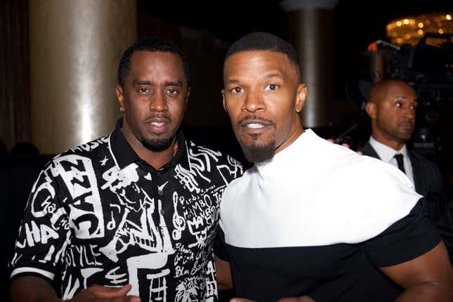 Sean Combs and Jamie Foxx attend the Ladylike Foundation’s 9th Annual Women Of Excellence Awards Gala at The Beverly Hilton Hotel on June 3, 2017 in Beverly Hills, California.