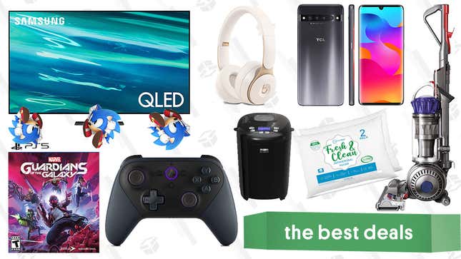 Image for article titled Monday&#39;s Best Deals: Samsung 55&quot; 4K TV, Beats Solo Pro, Amazon Luna Controller, Guardians of the Galaxy Pre-Orders, Dyson Ball Animal, Bella Bread Maker, and More