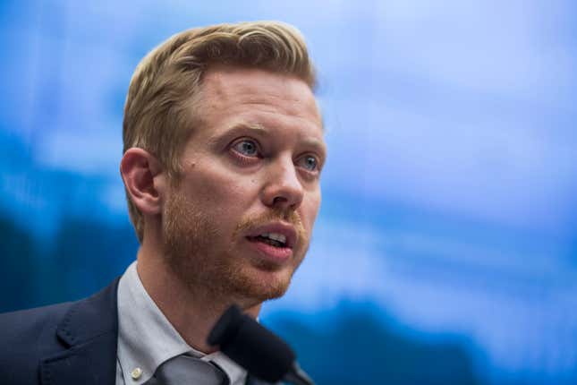 Reddit Inc. co-founder and CEO Steve Huffman speaks during a hearing with the House Communications and Technology and House Commerce Subcommittees on Capitol Hill on October 16, 2019 in Washington, DC. The hearing investigated measures to foster a healthier internet and protect consumers.