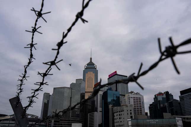 Cityscape is seen in Hong Kong, Tuesday, March 19, 2024. Hong Kong&#39;s lawmakers met in a special session to resume debate on a proposed national security law Tuesday, paving the way to grant the government more power to quash dissent in the southern Chinese city. (AP Photo/Louise Delmotte)