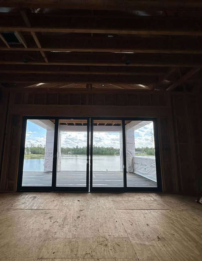 Image for article titled Inside Simone Biles, Jonathan Owens In-Progress Texas Lakeside Mansion