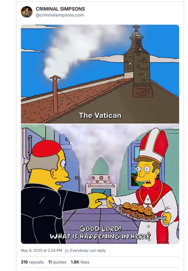Image for article titled The Internet Reacts To Pope Leo XIV