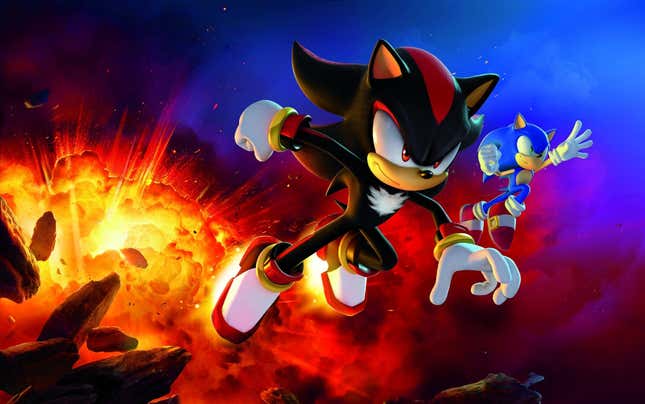 An image shows Sonic and Shadow. 