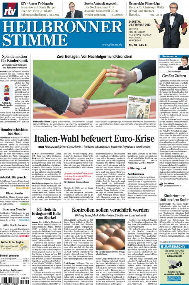 Image for article titled See how Europe’s newspapers are playing the Italian election mess