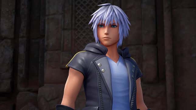 Riku looks at something off-screen.
