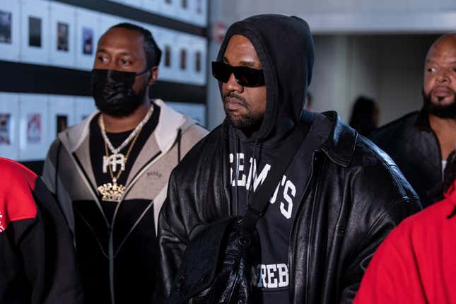 Ye arrives to the arena for the fight between Jamel Herring and Shakur Stevenson at State Farm Arena on October 23, 2021 in Atlanta, Georgia. (Photo by Brandon Magnus/Getty Images)