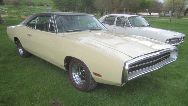 A cream 1970 Dodge Charger