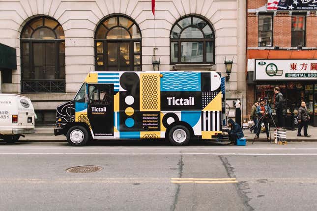 Tictail’s mobile photo studio in New York.