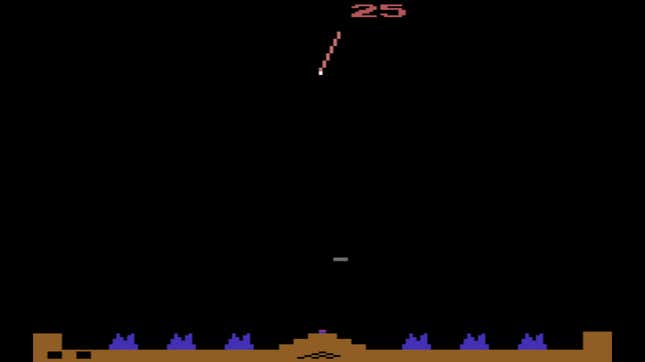 The Atari 2600 version of Missile Command